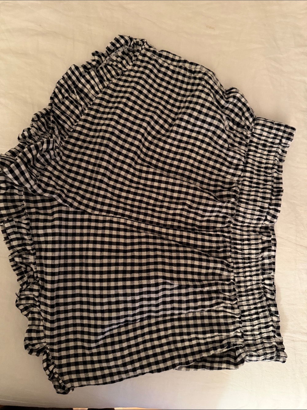Topshop Black and White Gingham Women’s Shorts